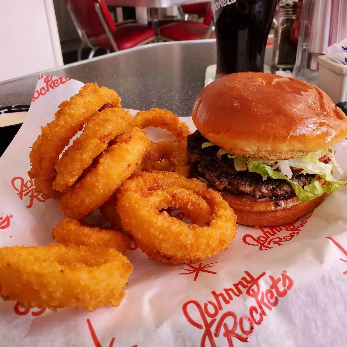 Burger & Onion Rings
