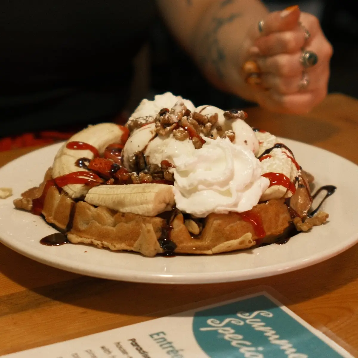 Banana Split Waffle