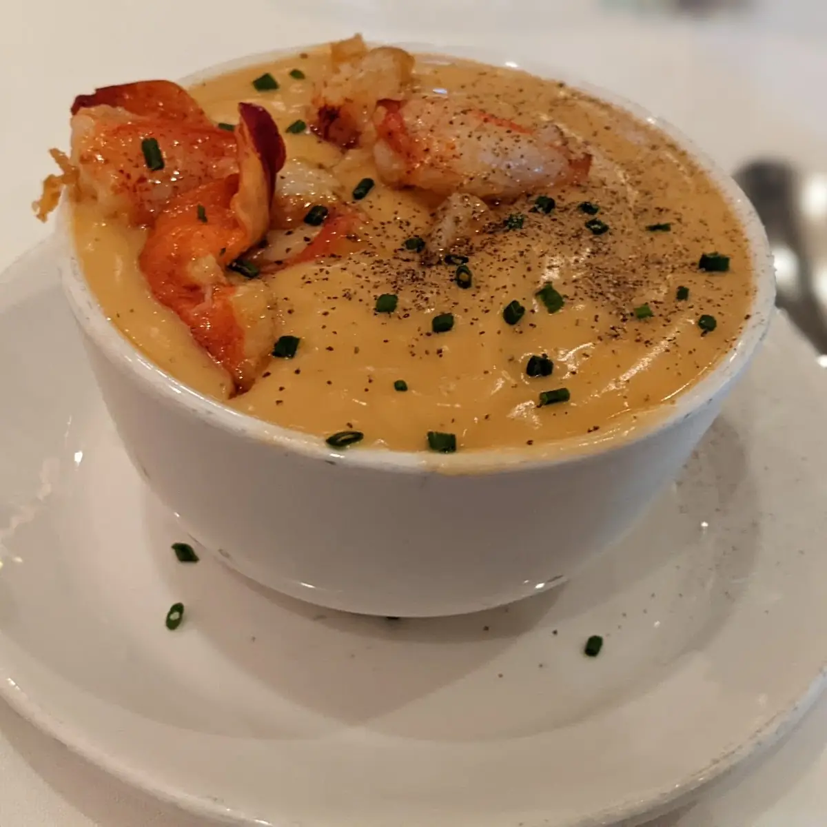 Lobster Bisque and Clam Chowder