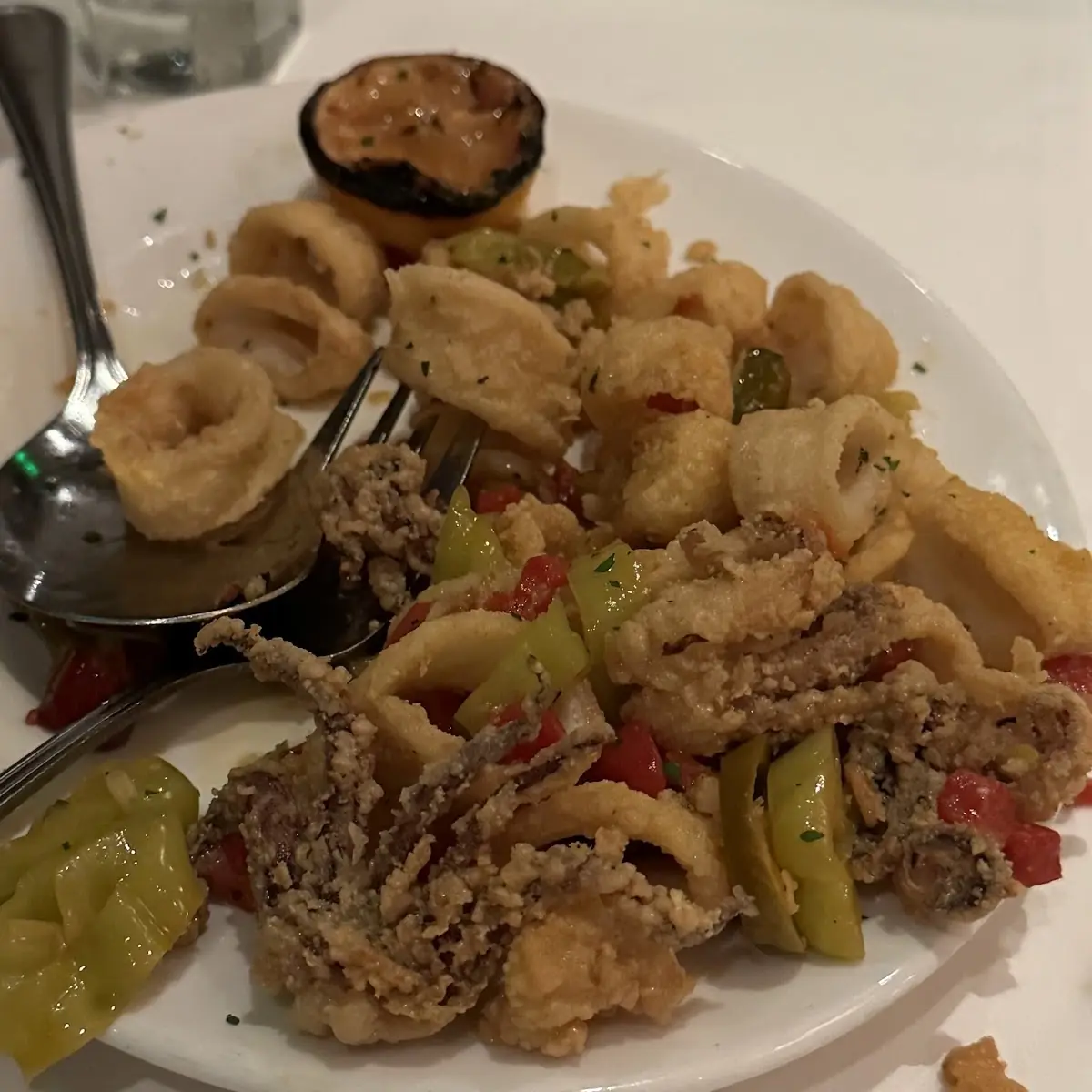 Pan-Fried Calamari with Hot Cherry Peppers