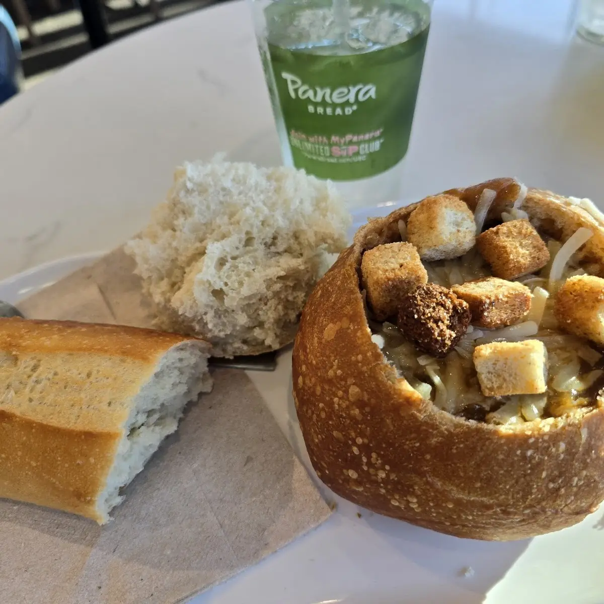 French Onion Soup in a Bread Bowl I Said Ir