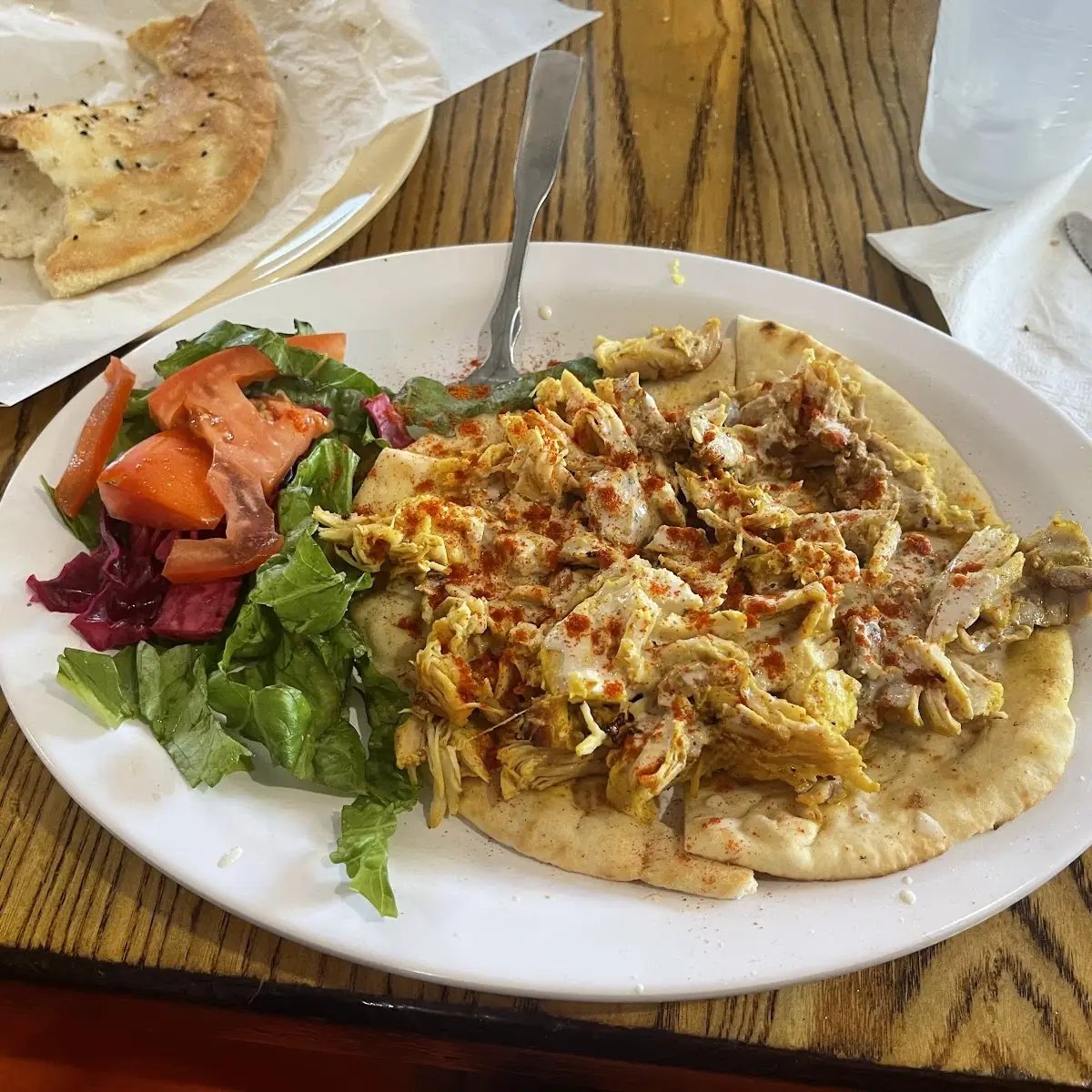 Chicken Shawarma on Pita Bread