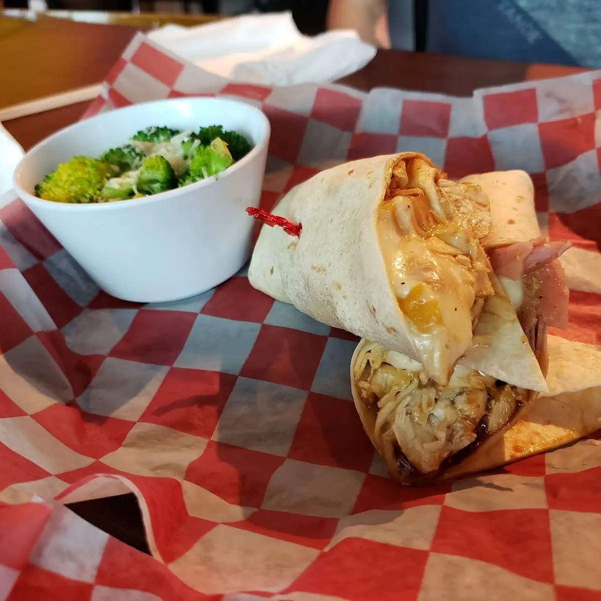 Buffalo Chick Wrap with Broccoli