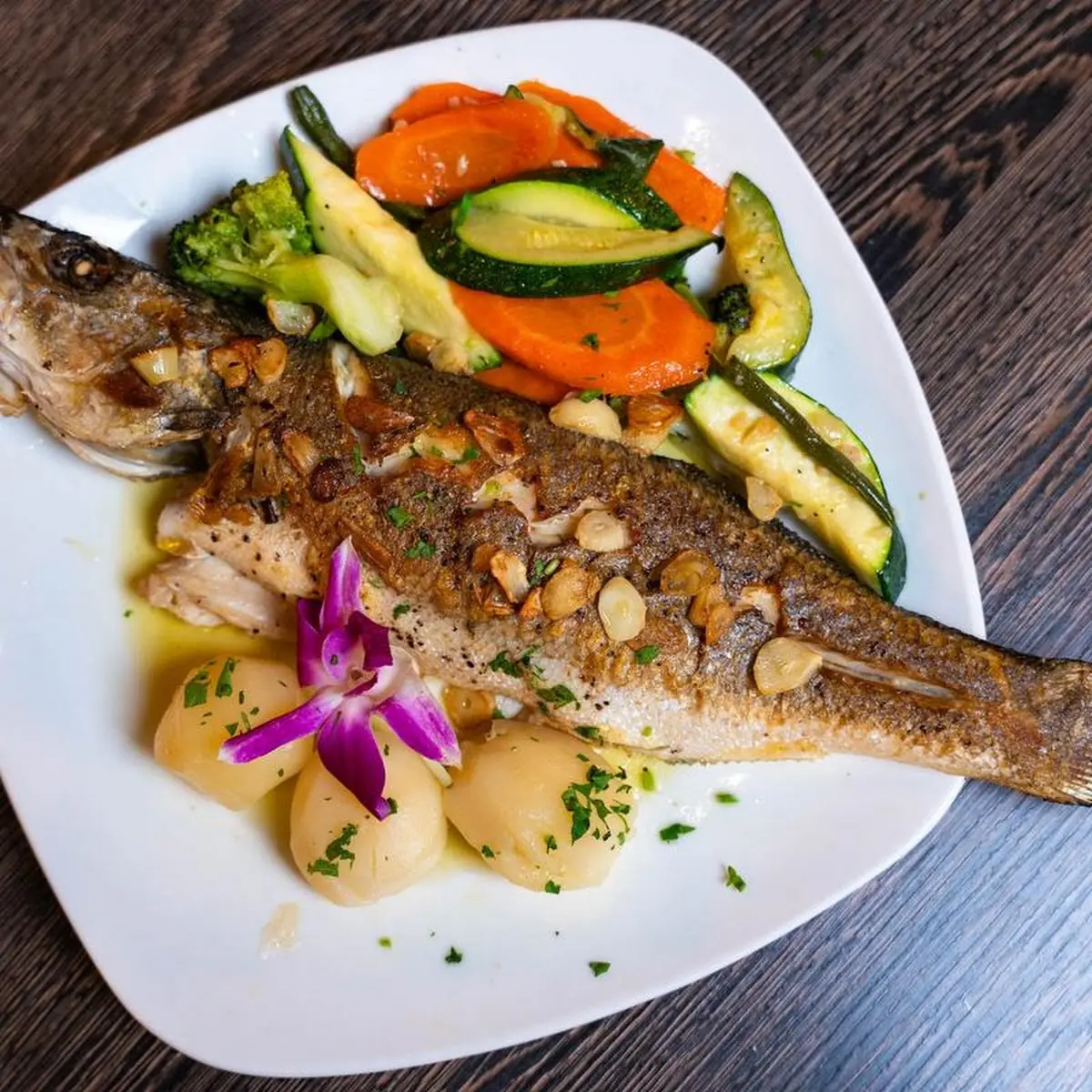 Grilled Red Snapper with Shrimp