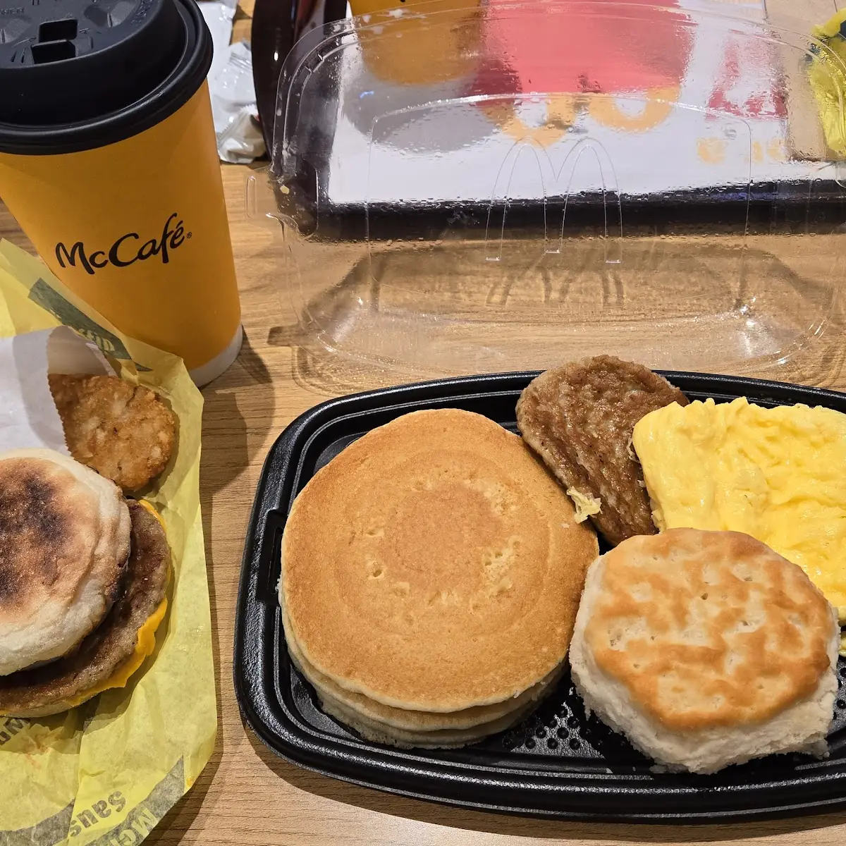 Egg Mcmuffin and Pancake Breakfast Platter