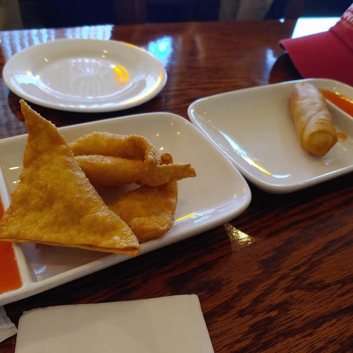 Crab Rangoon and Spring Rolls