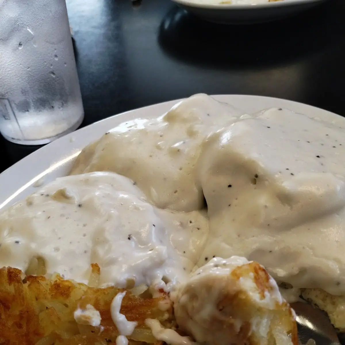 Biscuits and Gravy w Hash Browns
