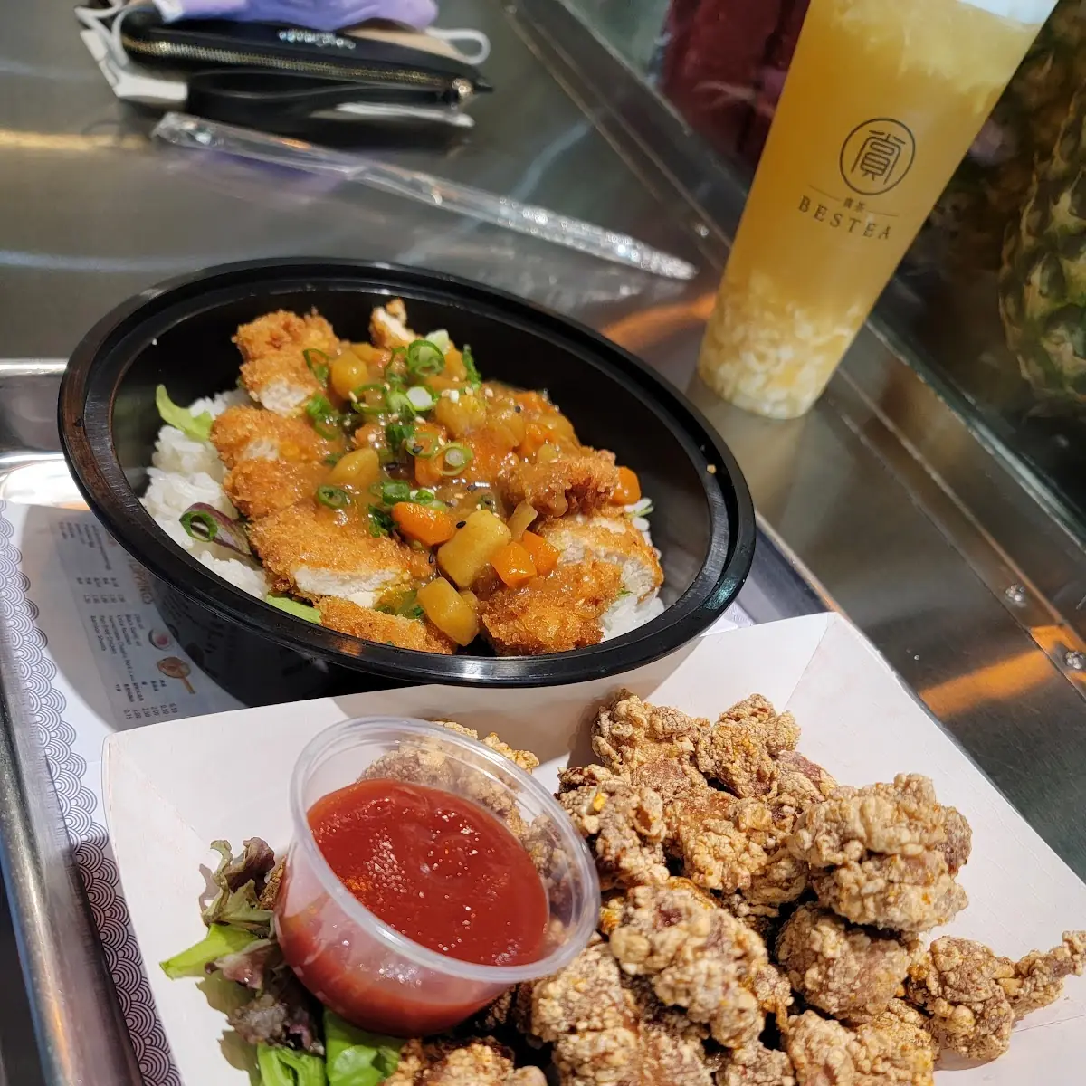Popcorn Chicken Rice Bowl