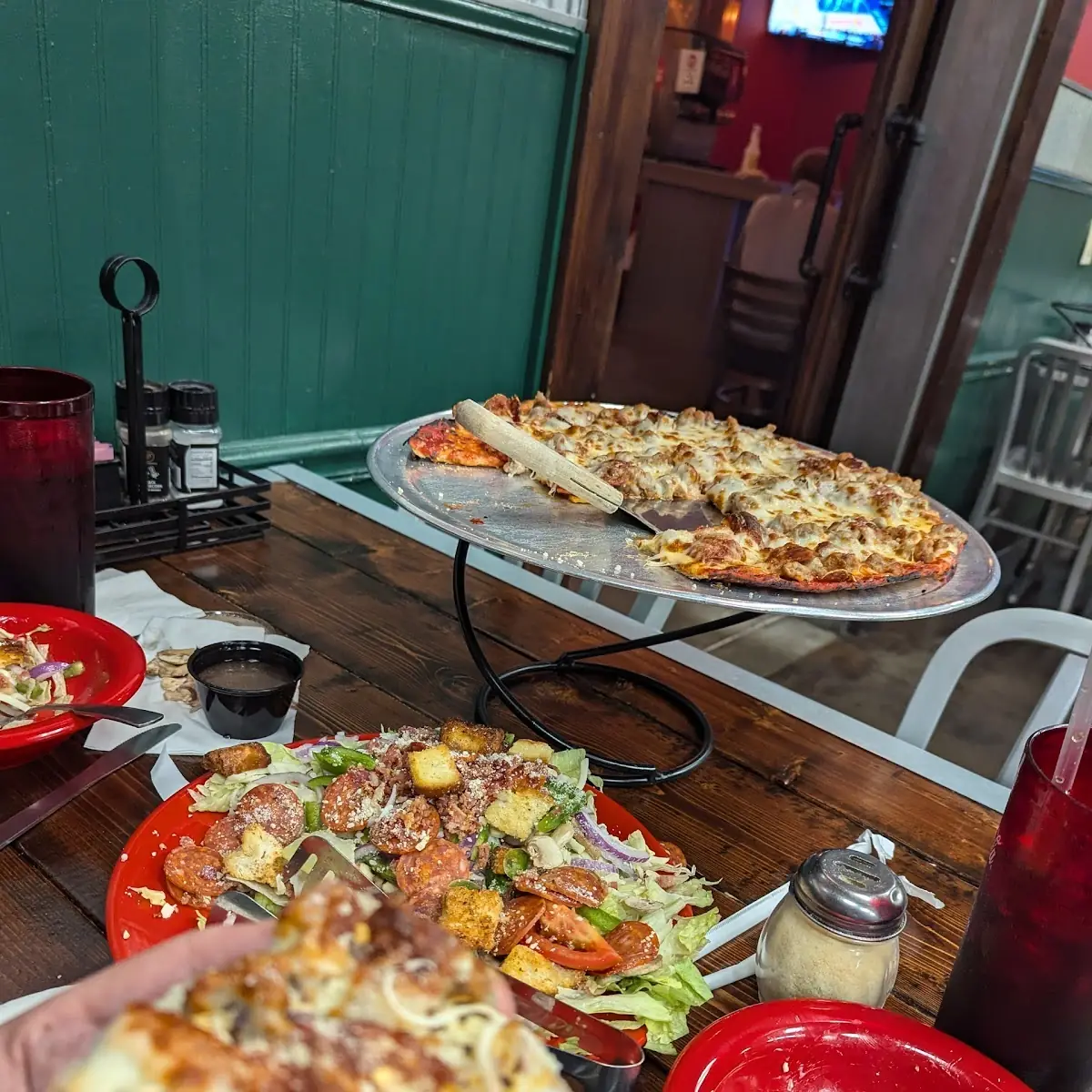 Pepperoni & Sausage Pizza w Salad