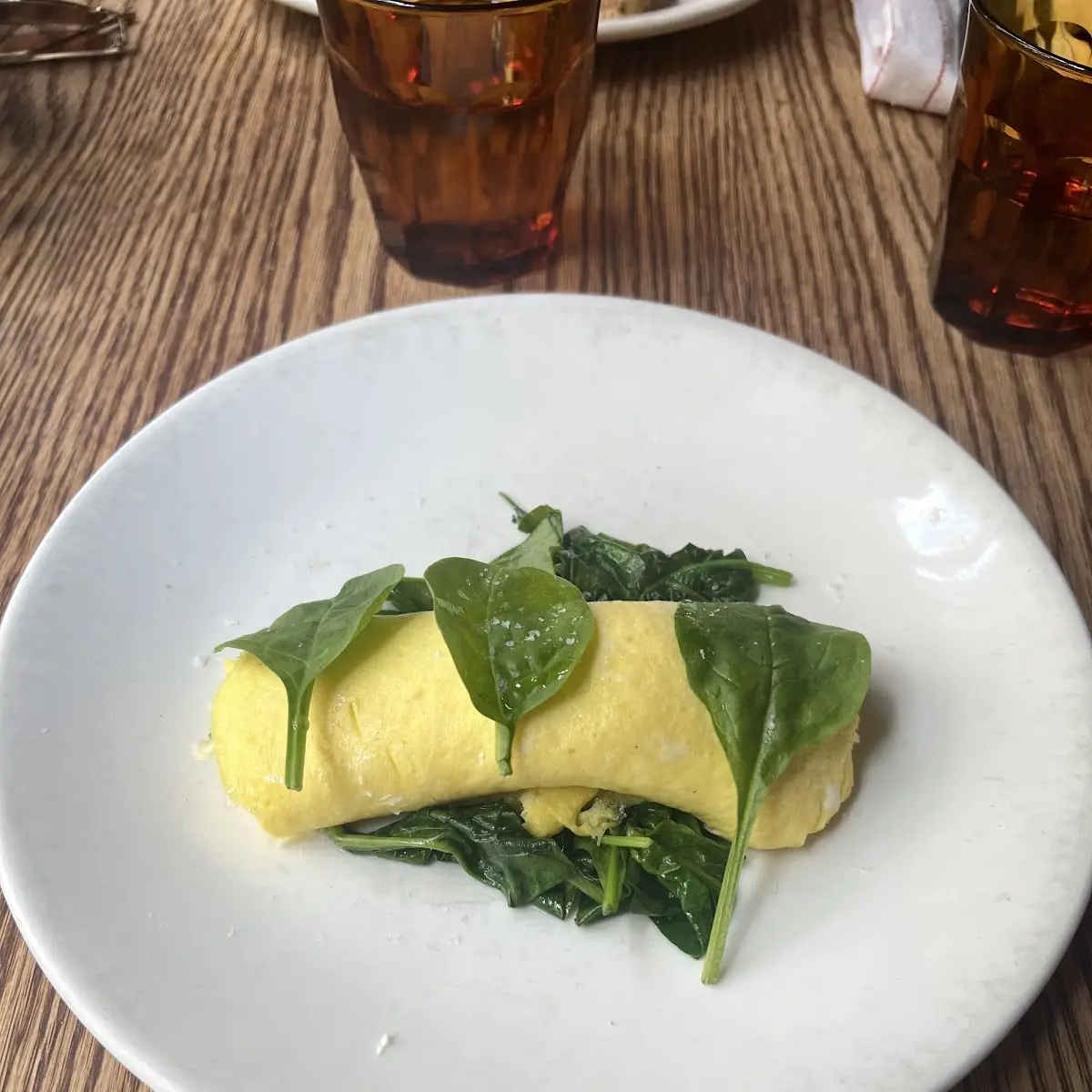 Spinach and Goat Cheese Omelette