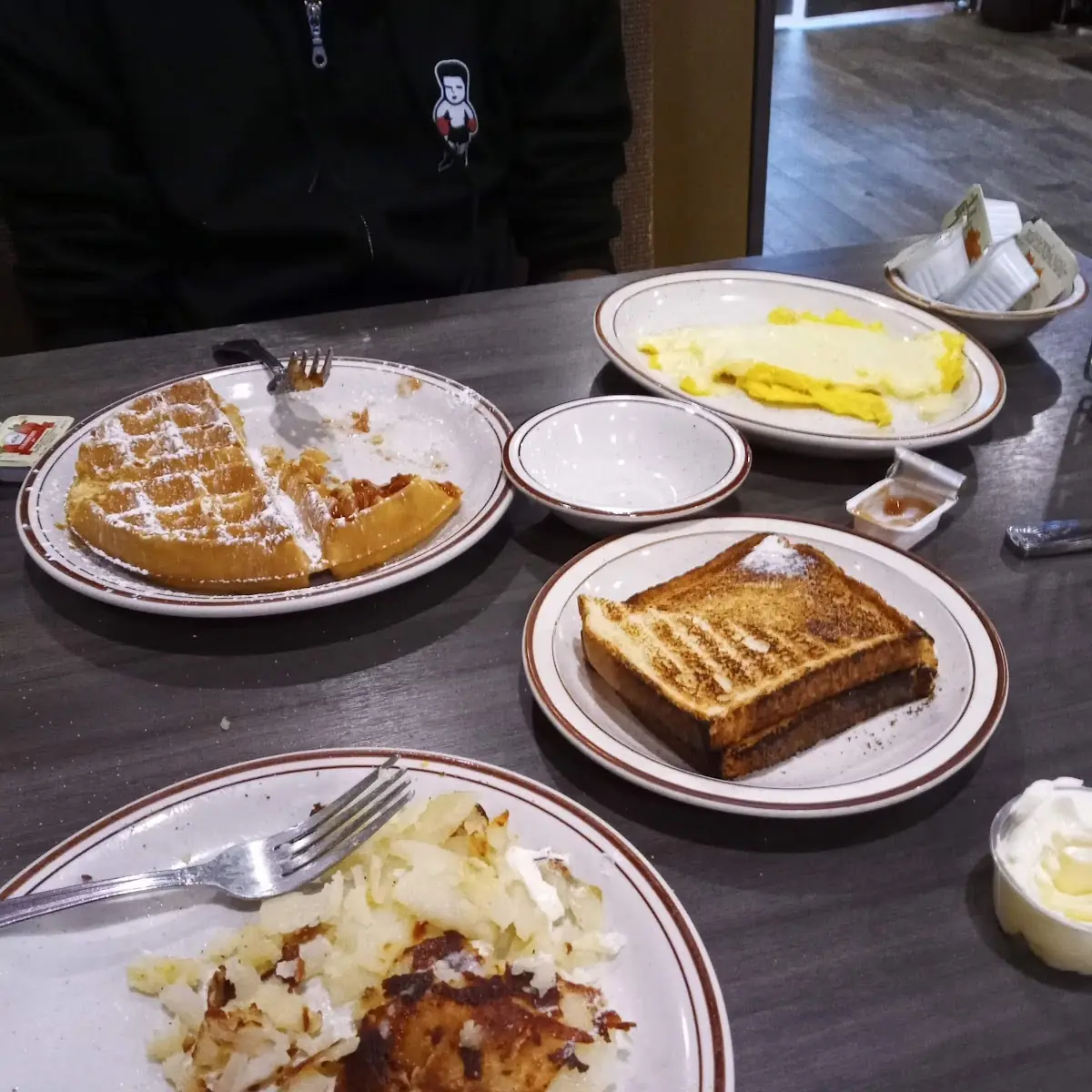 Scrapple Bites Scrambled Eggs and Hash Browns