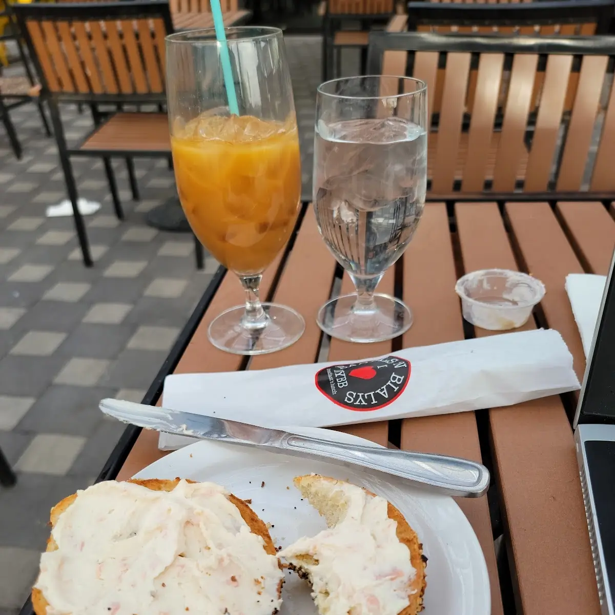 Toasted Everything Bagel with Lox Spread