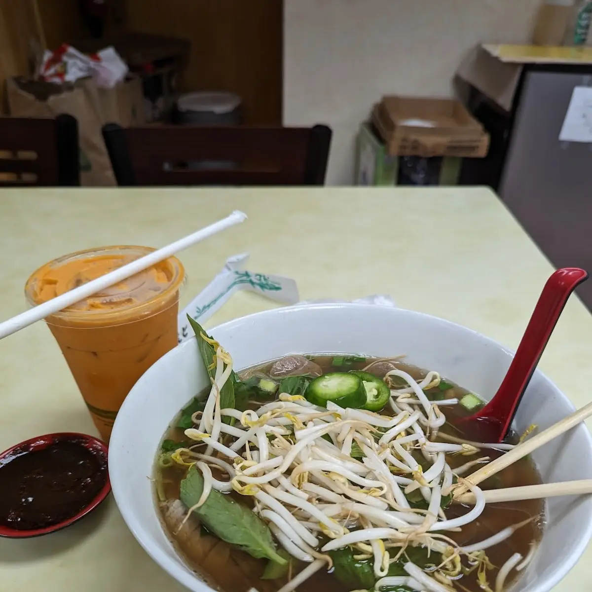 Beef Pho Thai Tea