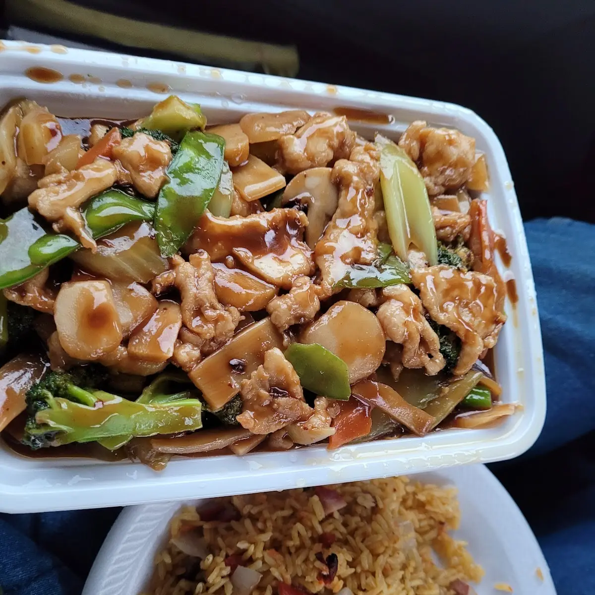 Triple Delight w Garlic Sauce