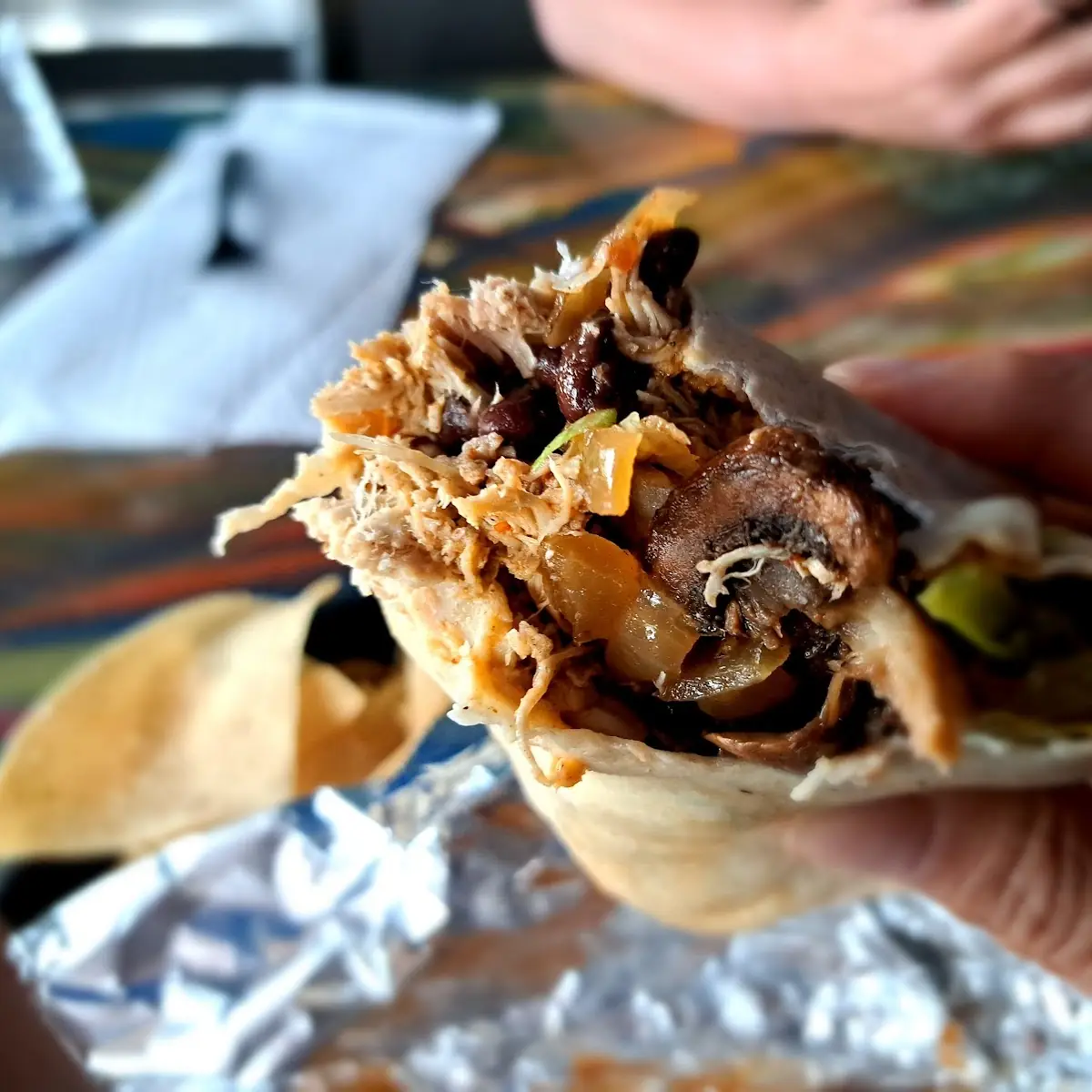 Shredded Chicken Burrito