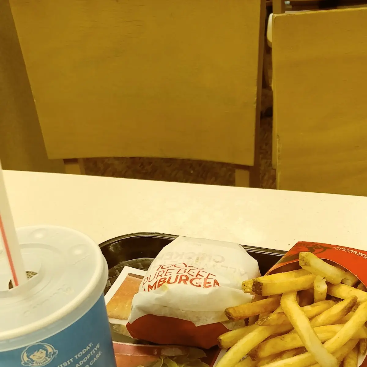 Hamburger and Fresh Cut Fries