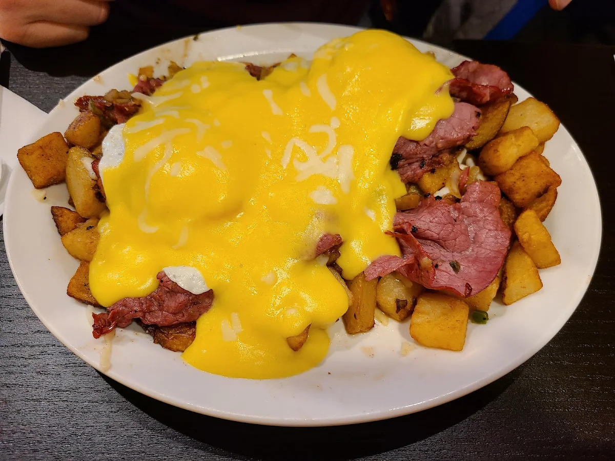 Bacon Cheeseburger Hash, Stacked Pancake & Breakfast House