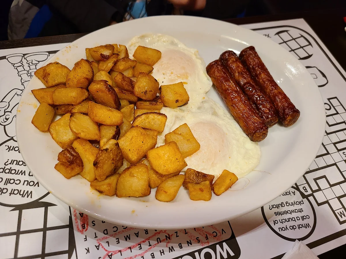Farmers Sausage & Eggs, Stacked Pancake & Breakfast House