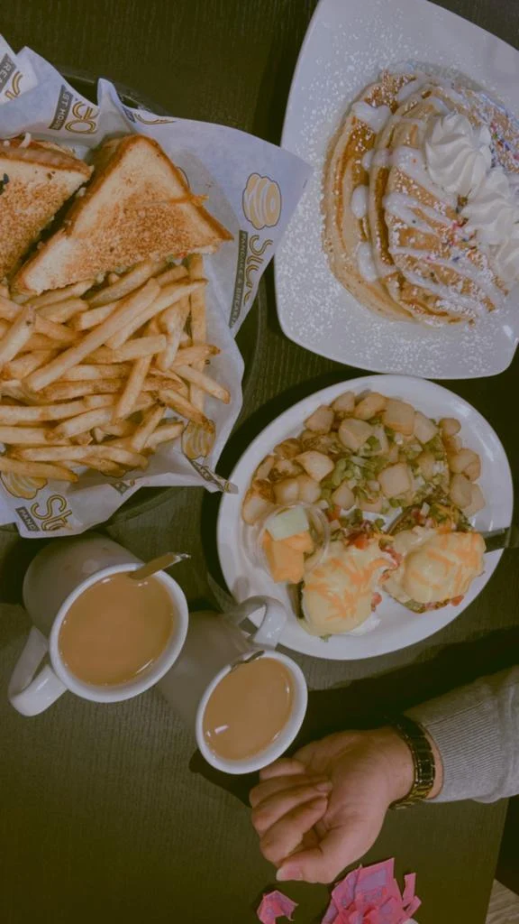 Southwest Eggs Benedict, Stacked Pancake & Breakfast House