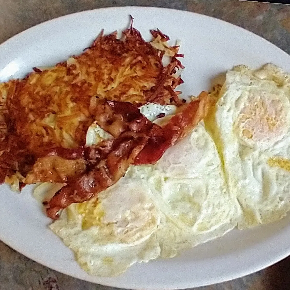 Hash Browns and Toast