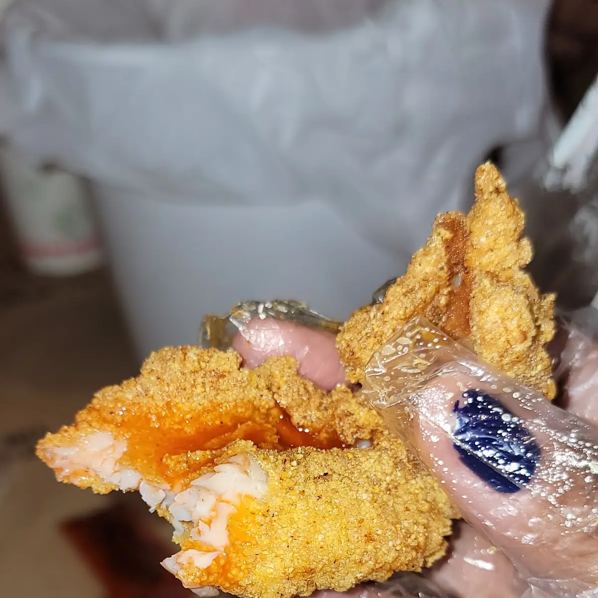 Fried Catfish with Texas Pete's Hot Sauce
