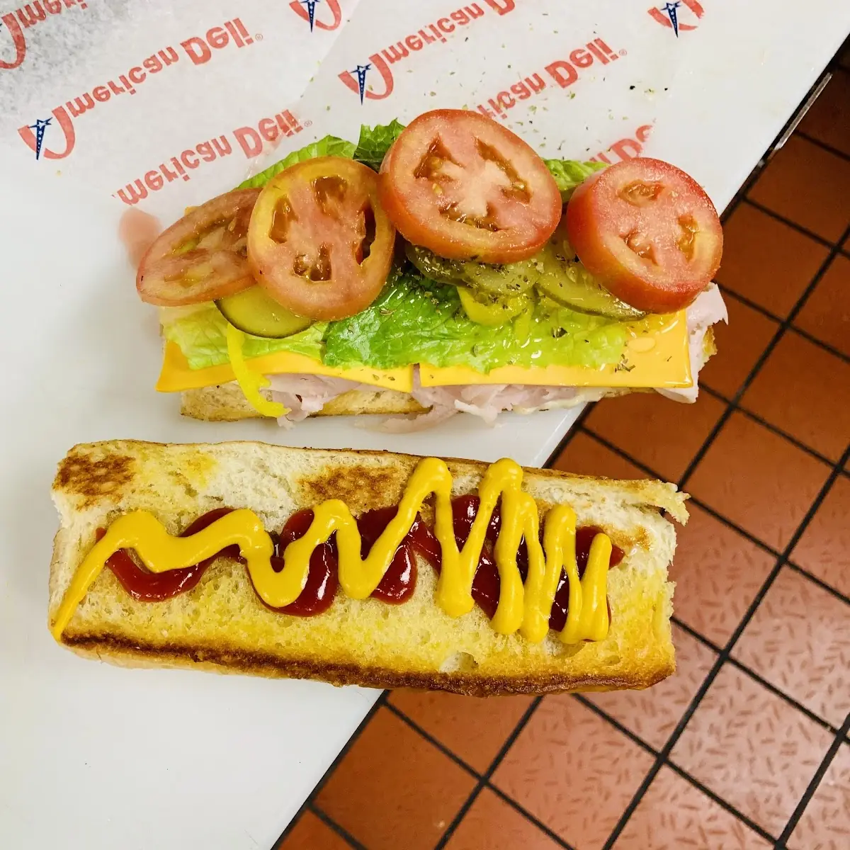 Turkey and Ham and Cheese Sub 7 Inch Long