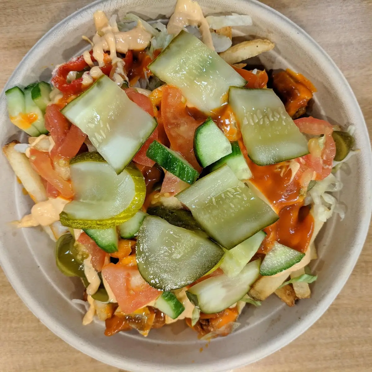 Buffalo Chicken French Fry Bowl, Harvey's