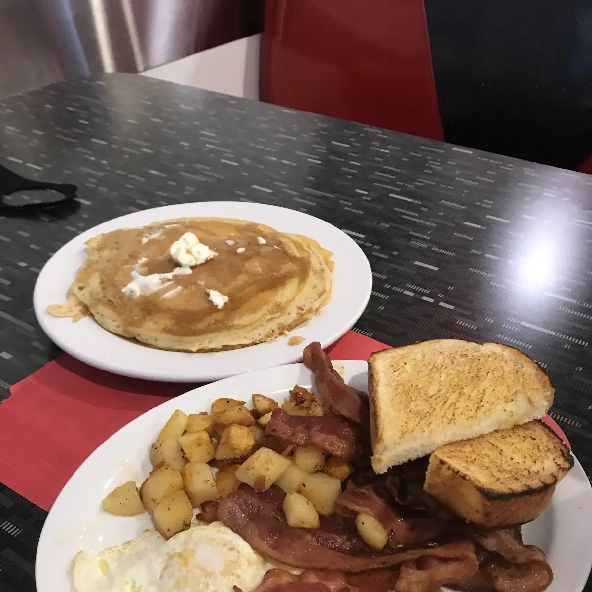 Eggs Bacon Toast Home Fries