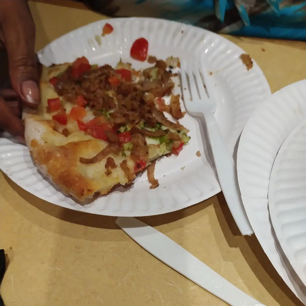 Vegetable and Sausage Pizza