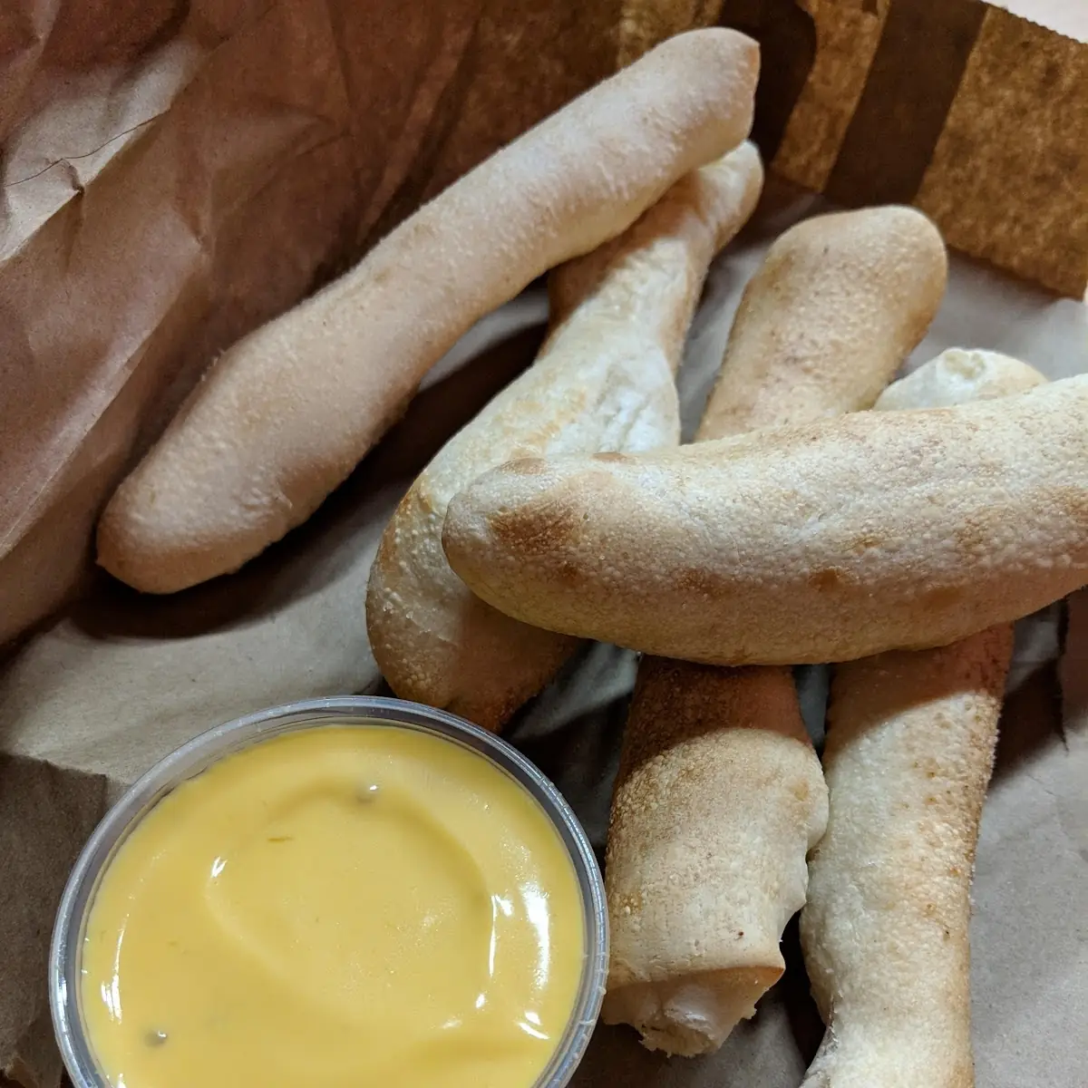 Bread Sticks and Cheese Sauce