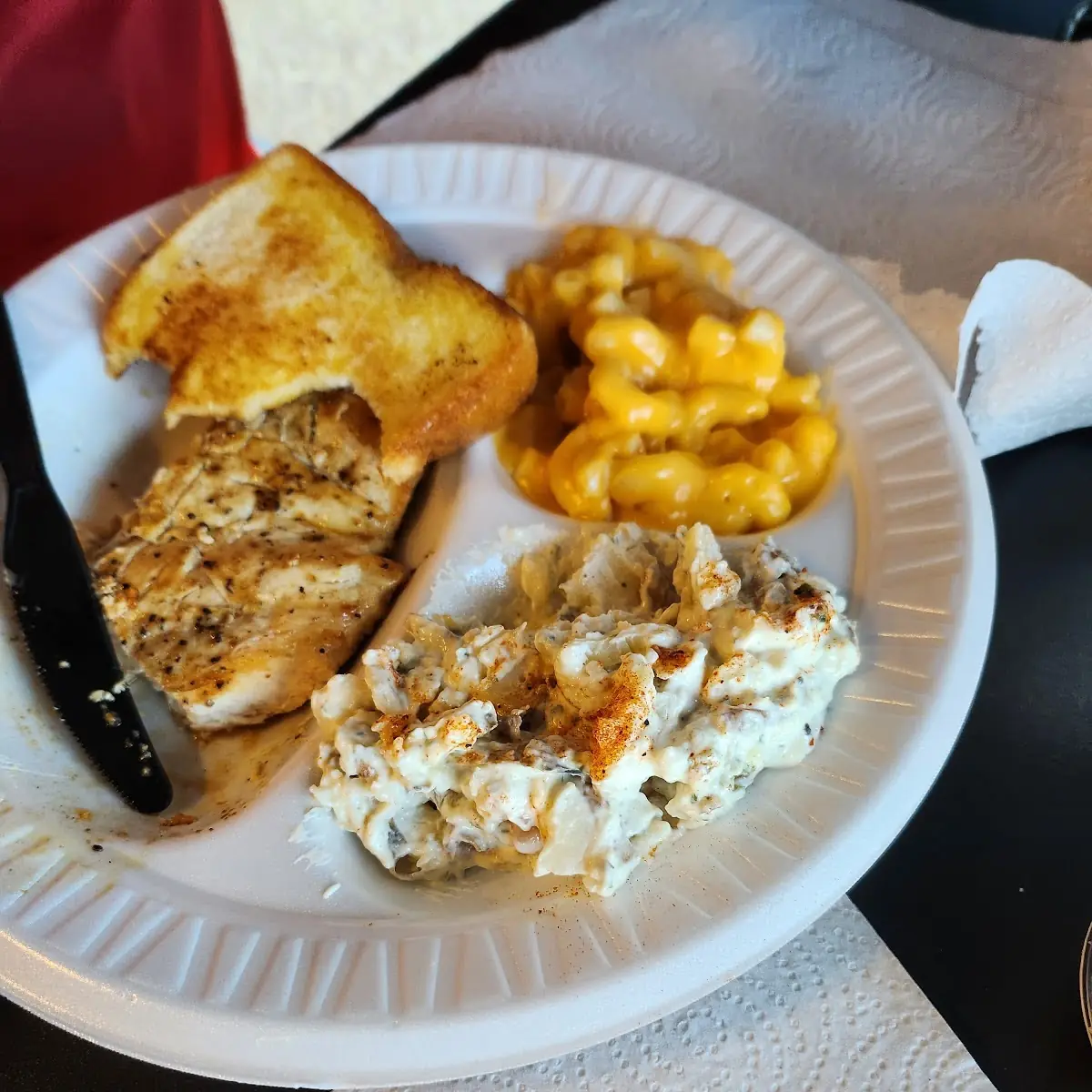 Chicken Mac and Cheese and Potato Salad