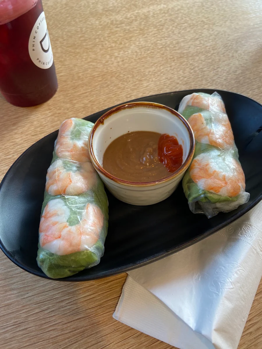 Shrimp Spring Rolls and Peanut Sauce