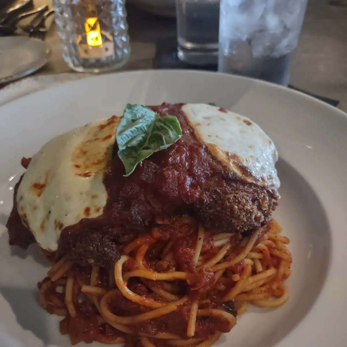 Chicken Parmesan with Marinara Spaghetti