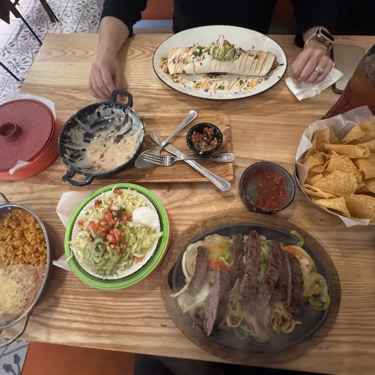 Mexican Rice Beans and Tortillas