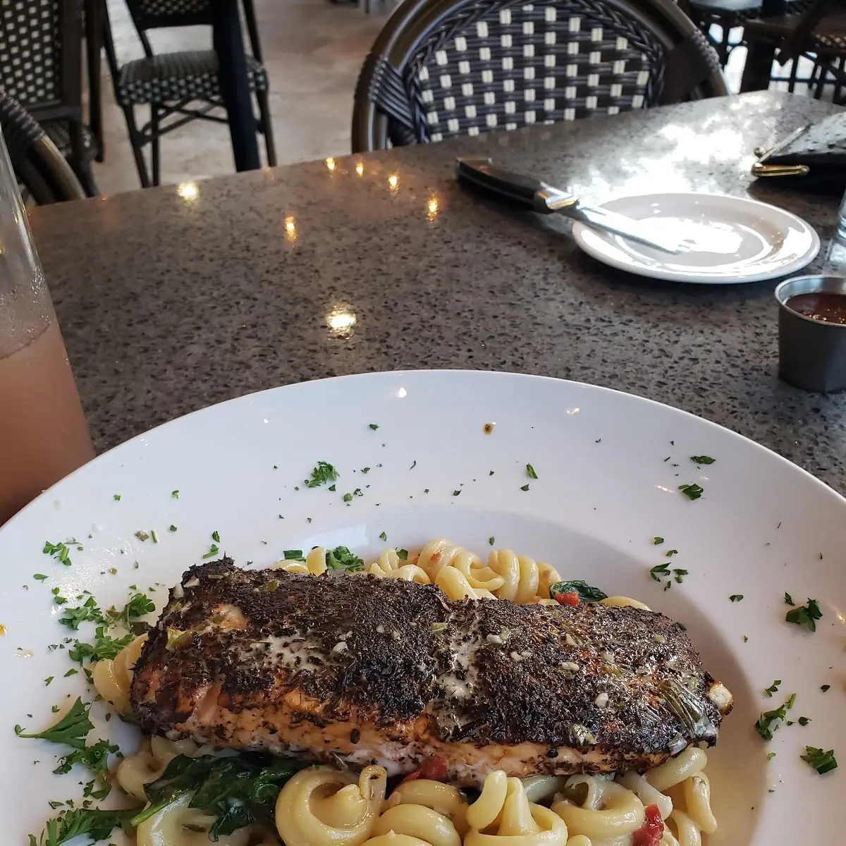 Blackened Salmon Piccata