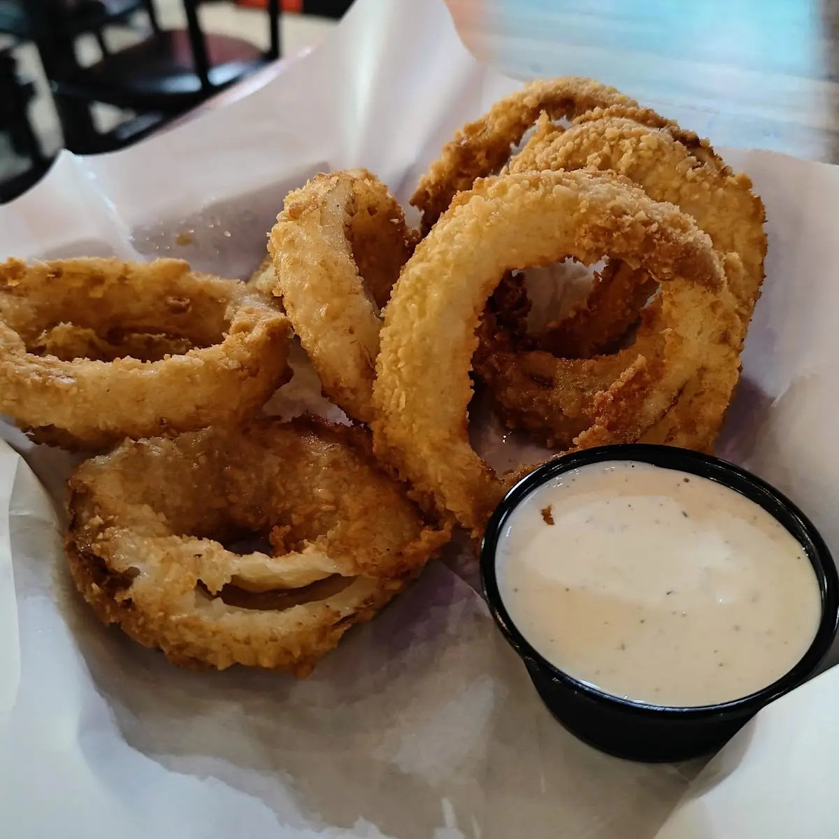 Onion Rings with Ranch Dip