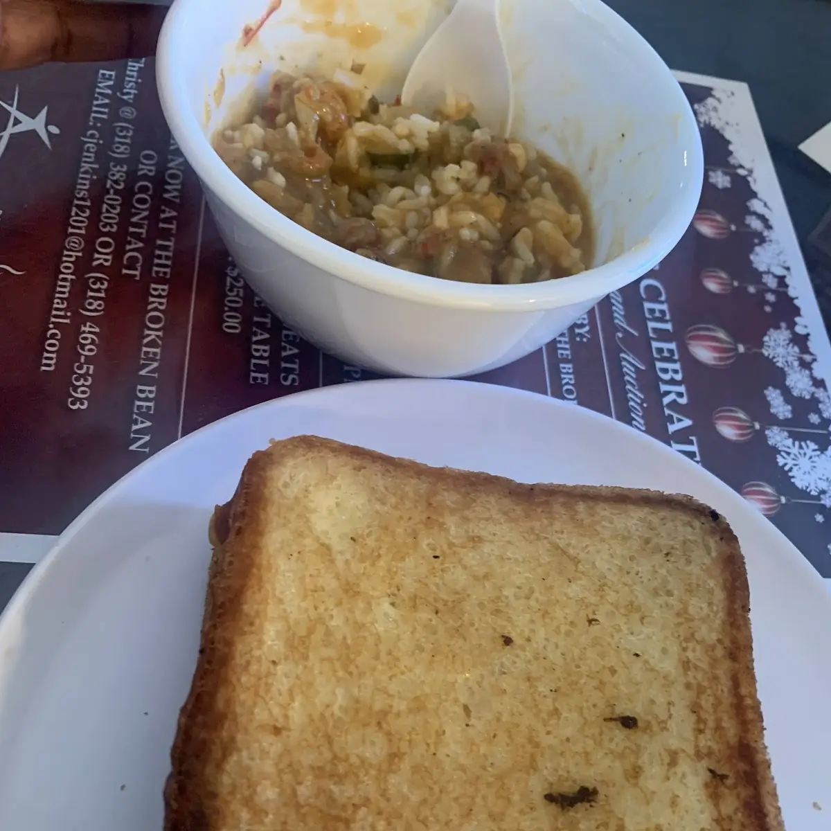 Grilled Cheese & Crawfish Etoufee