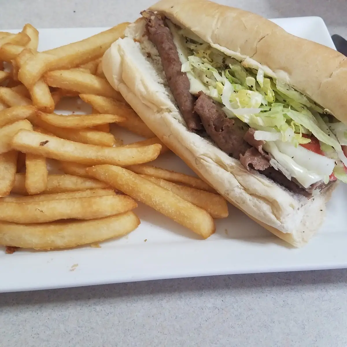Steak & Cheese Sub w Fries