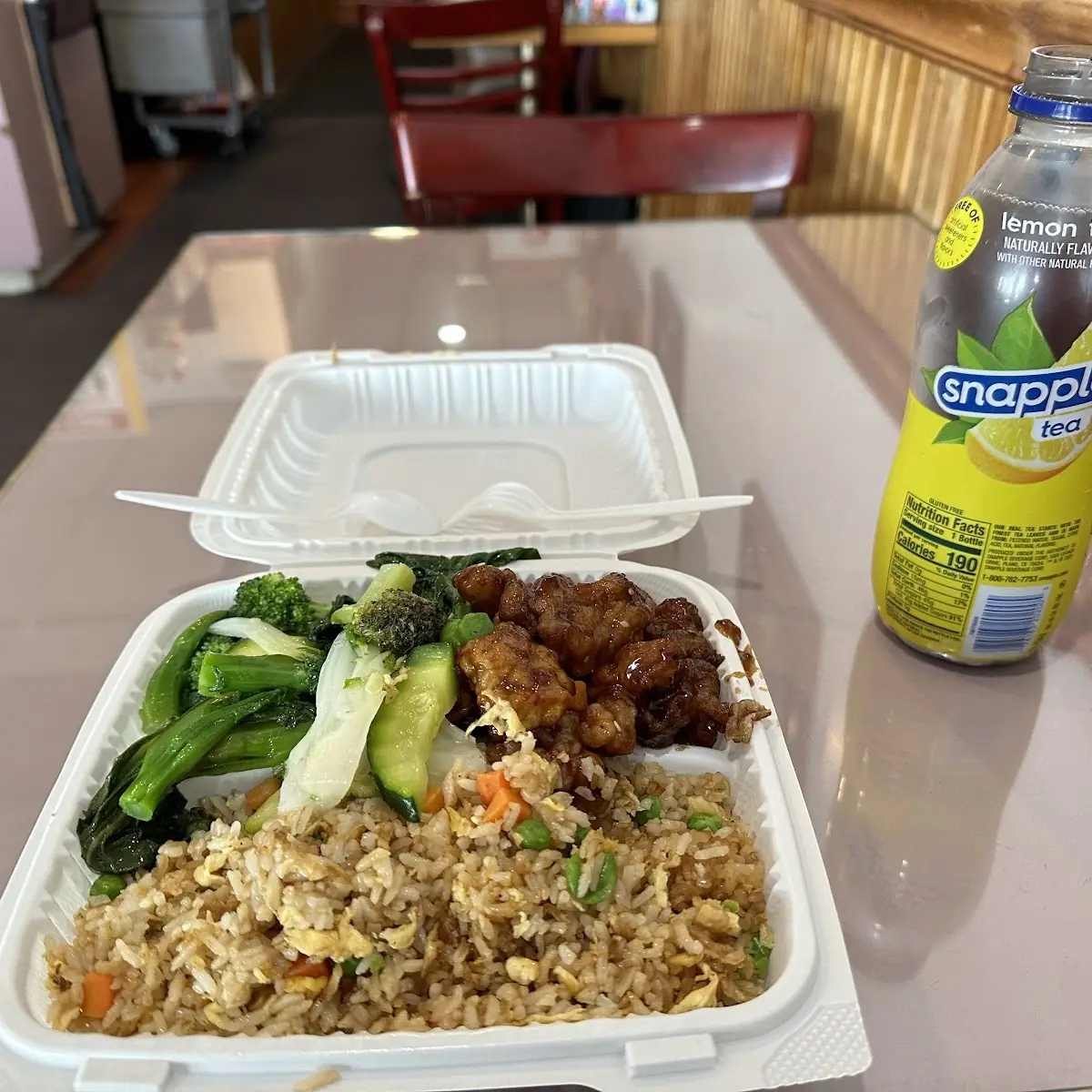 Orange Chicken Fried Rice and Vegetables