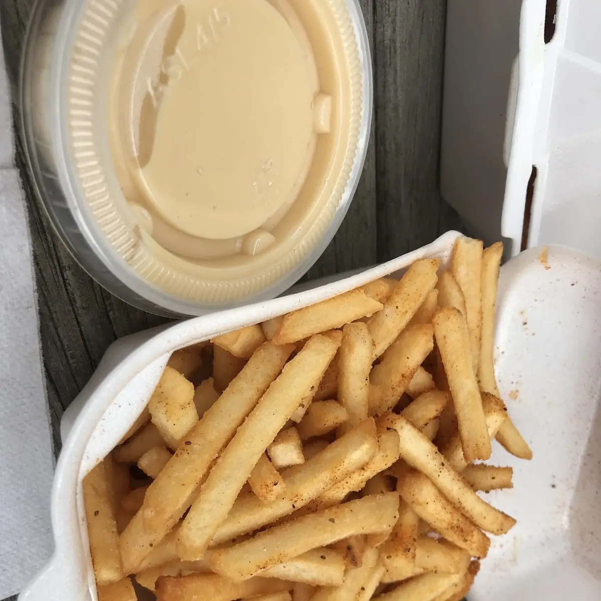 Spicy Fries with Cheese Dip