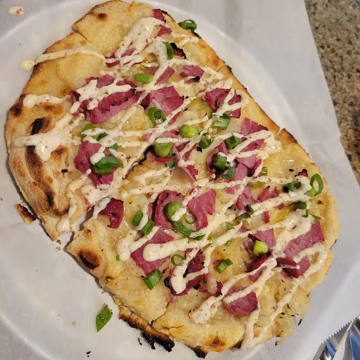Corned Beef and Cabbage Pinsa