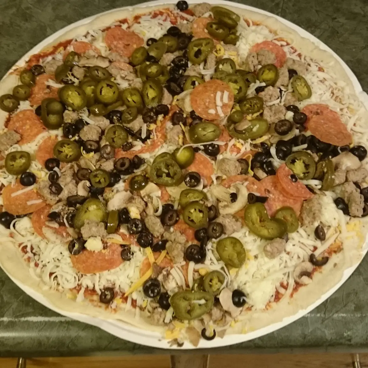 Cowboy Pizza with Jalapenos
