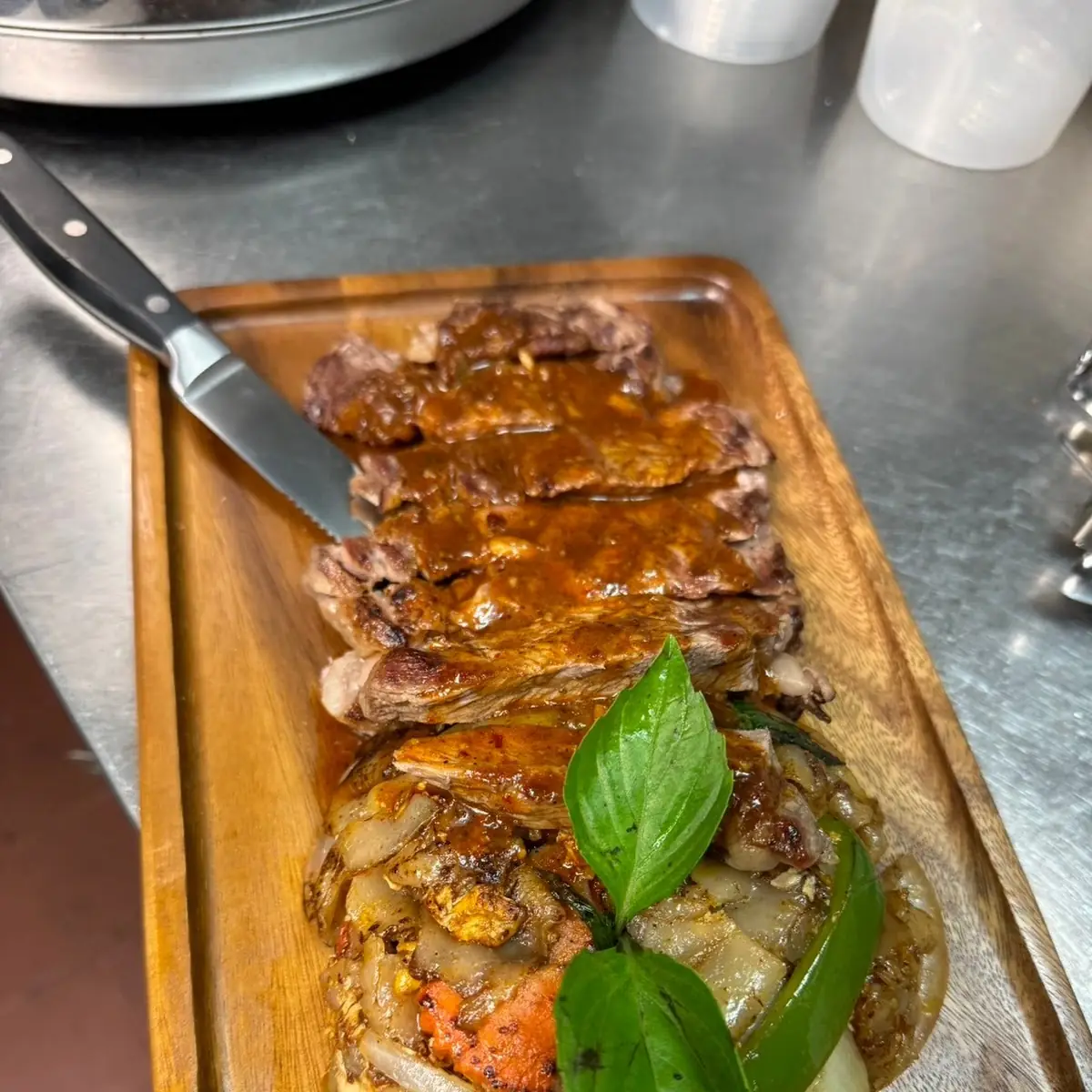 Prime Ribeye with Drunken Noodle