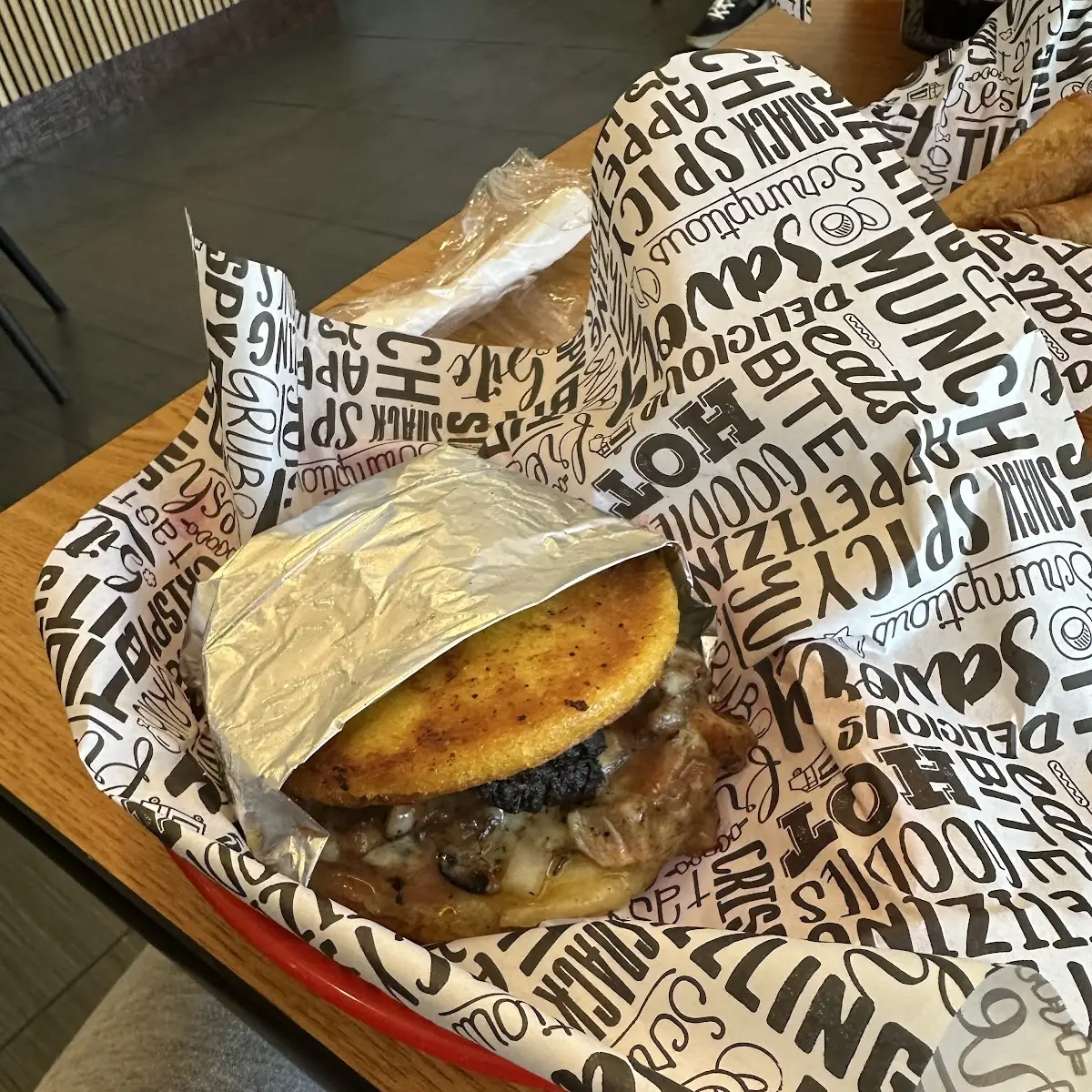 Jerk Chicken Arepas