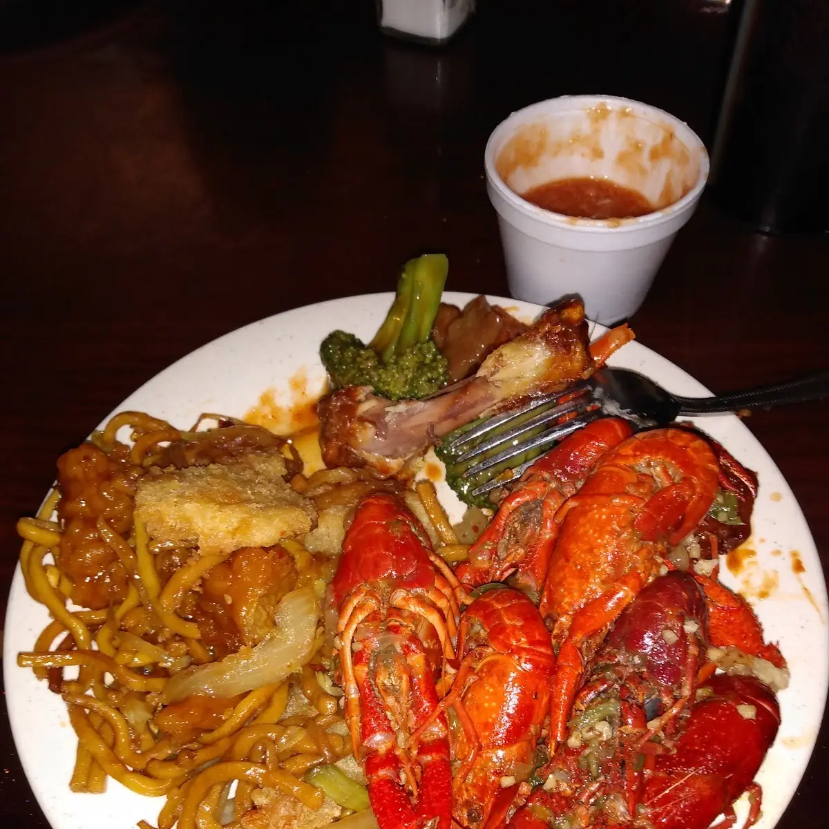 Crawfish and Lo Mein
