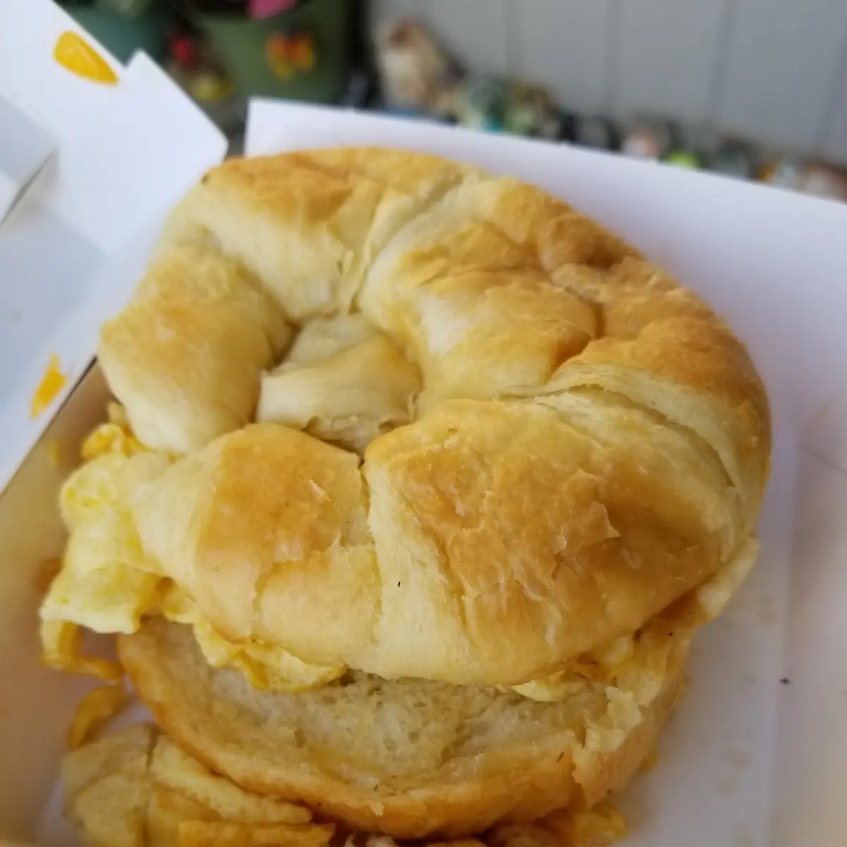 Scrambled Eggs on Croissant