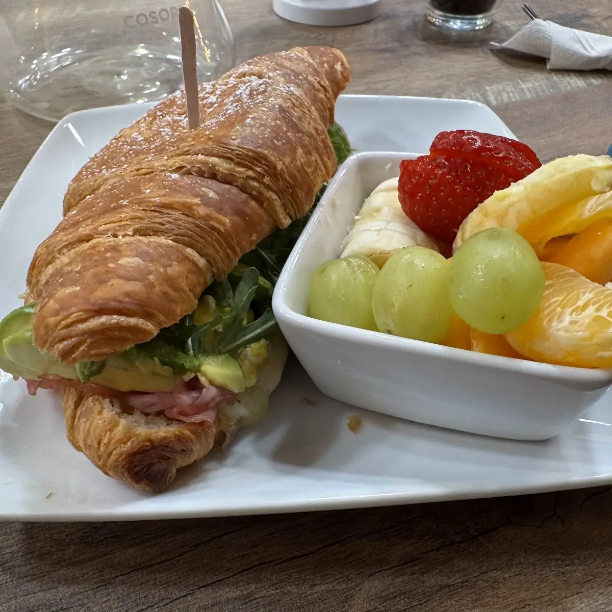 Ham Egg and Cheese Croissant