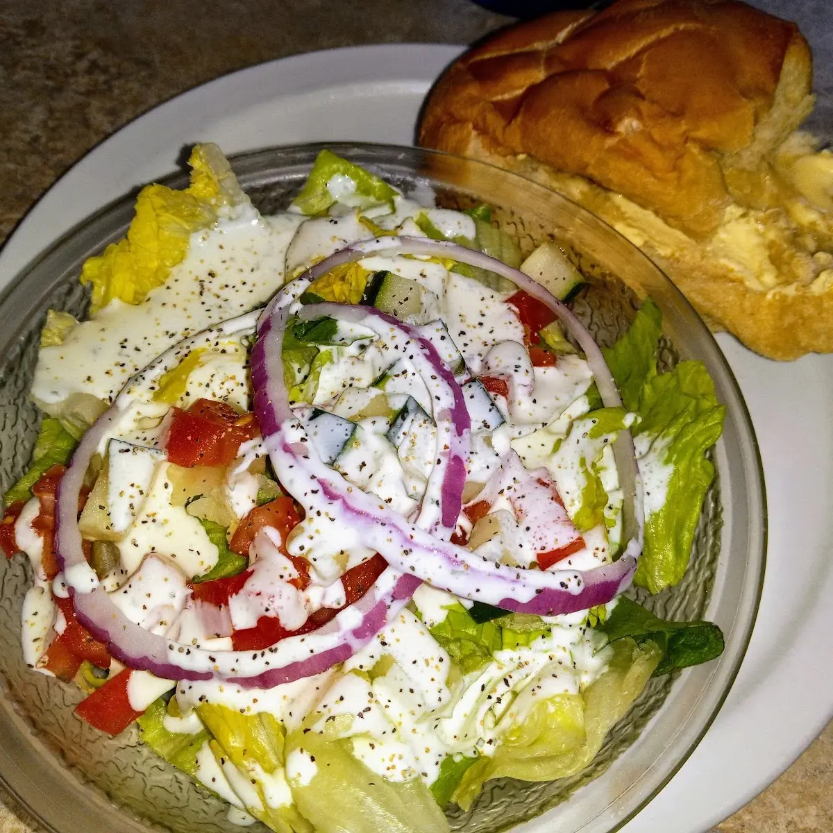 Salad and Roll