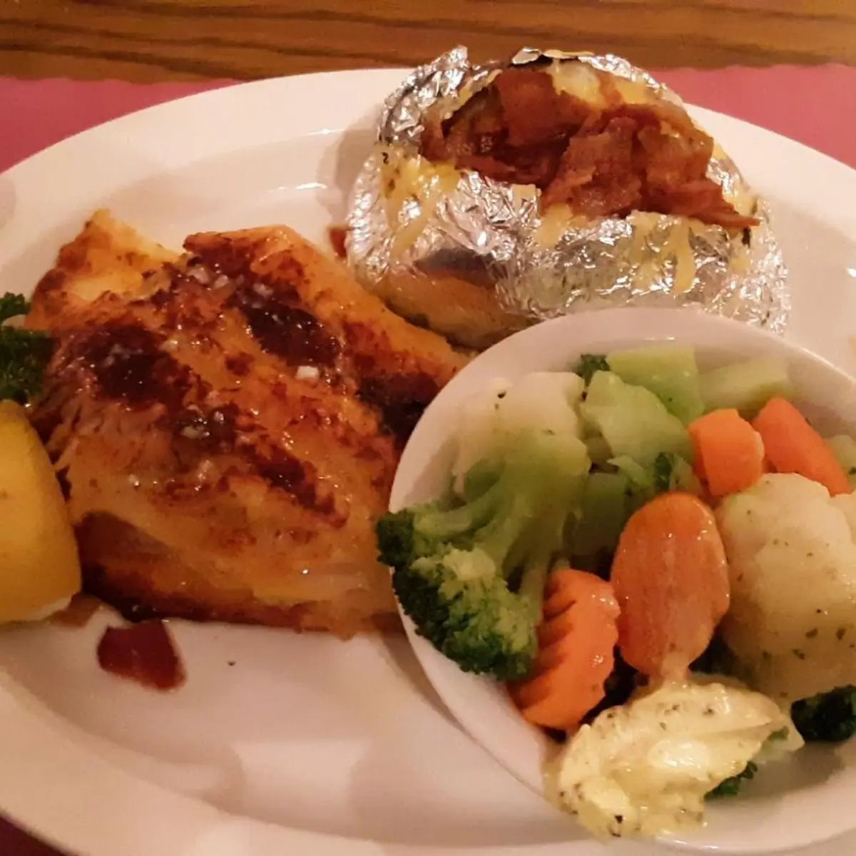Salmon Sweet Potato and Vegetables