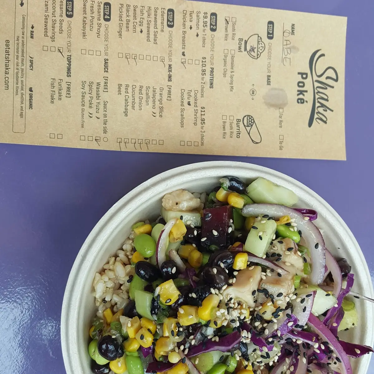 Chicken Poke Bowl
